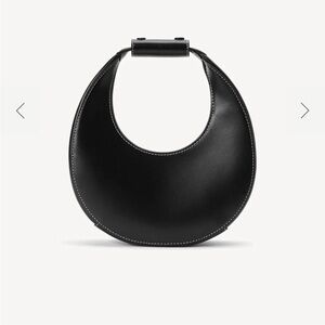 STAUD Black Moon Mini Leather Bag